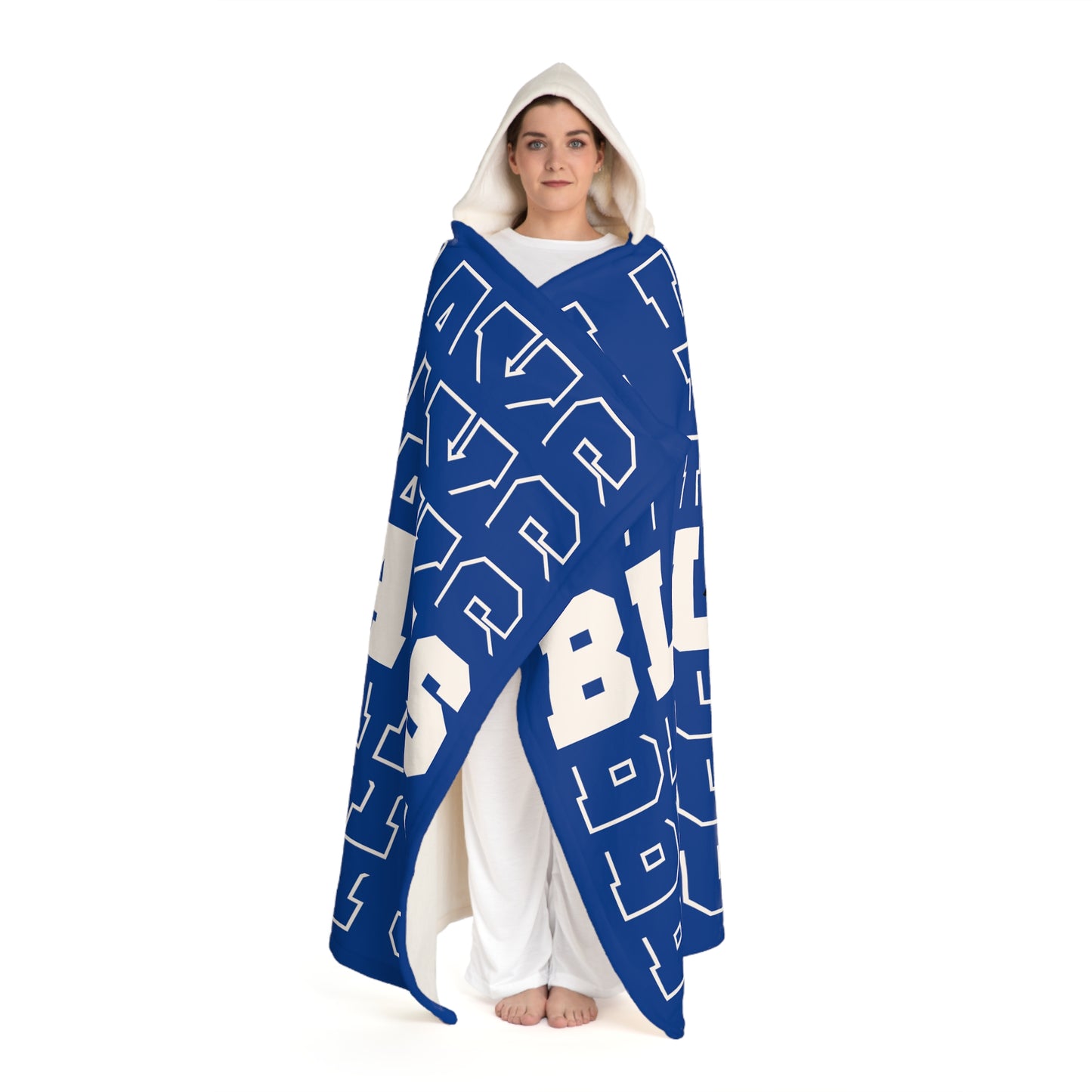 Hooded Sherpa Fleece Blanket