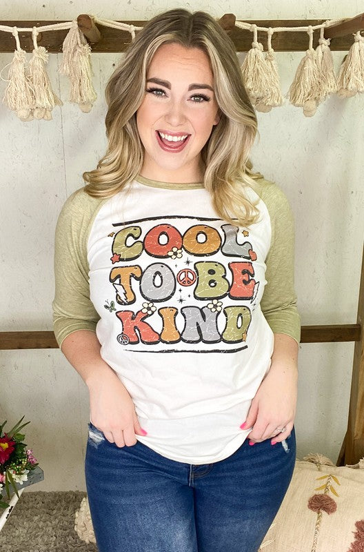 Retro Cool To Be Kind Raglan