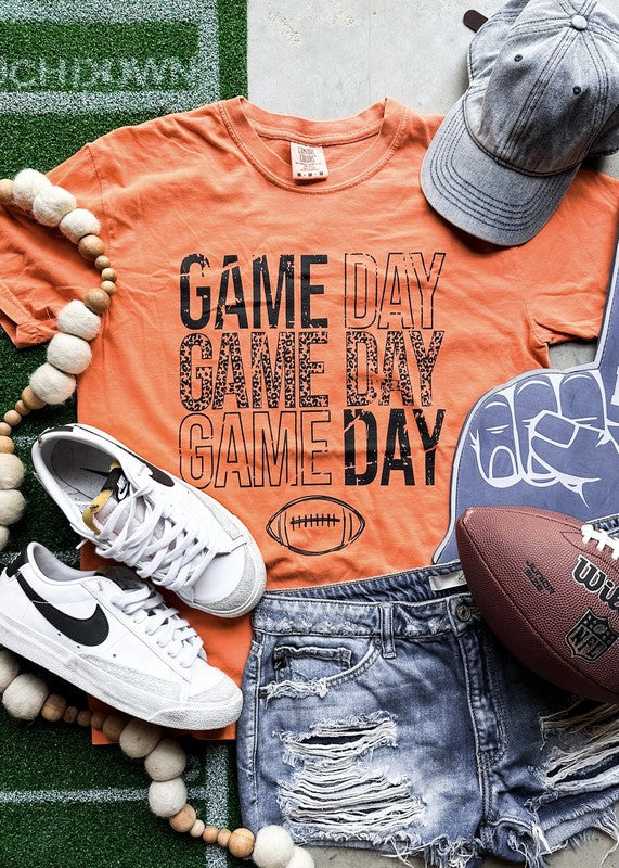 Game Day Stacked Leopard Graphic Tee