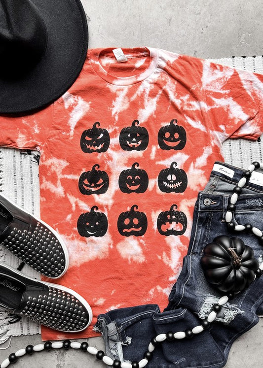 Pumpkin Party Bleached Graphic Tee