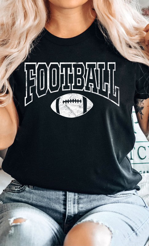 Distressed Football Graphic Tee