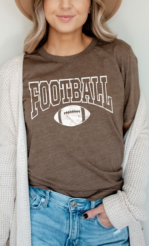 Distressed Football Graphic Tee