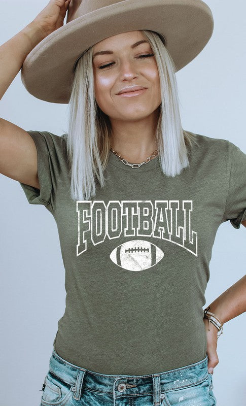 Distressed Football Graphic Tee