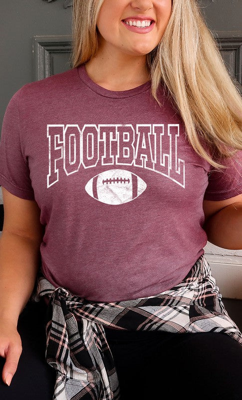 Distressed Football Graphic Tee