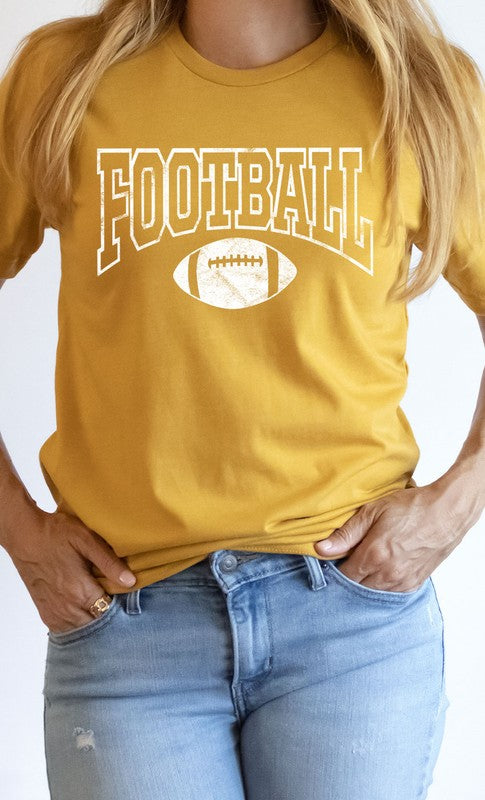 Distressed Football Graphic Tee