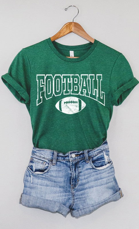 Distressed Football Graphic Tee