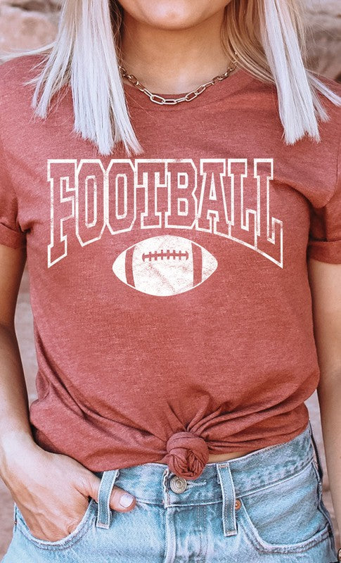 Distressed Football Graphic Tee